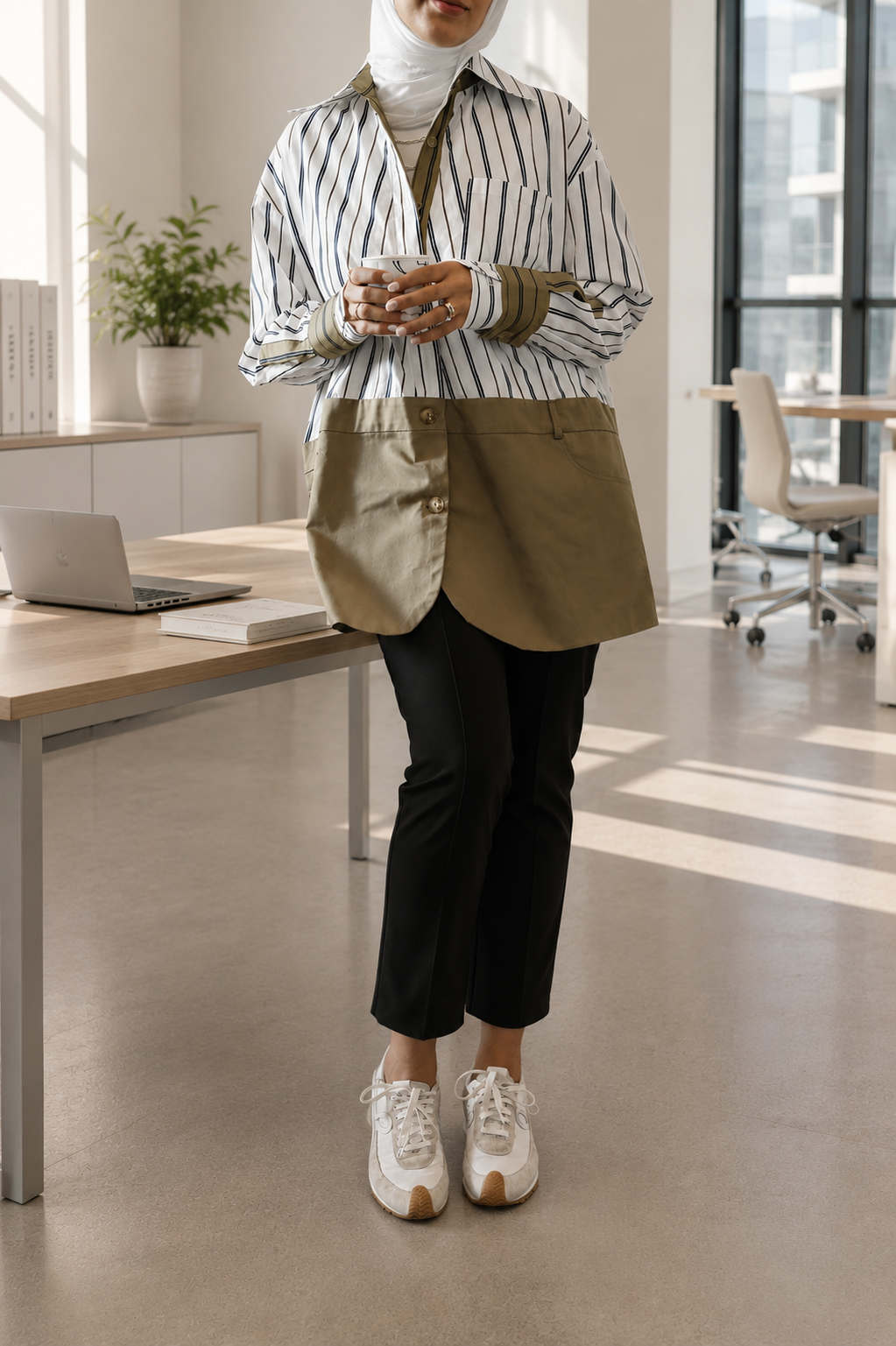 STRIPES KHAKI SHIRT